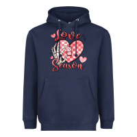 Navy love season Heavyweight Hoodie - MaliasSmallBusiness