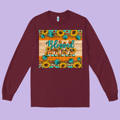 Blessed Mama Long Sleeve Tee Designed By Artiststas