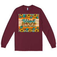 Burgundy Blessed mama Long Sleeve Tee - Artiststas