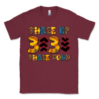 Burgundy three up three down softball Classic Tee - AdoDesignShop
