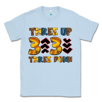 Dusty Blue three up three down softball Classic Tee - AdoDesignShop