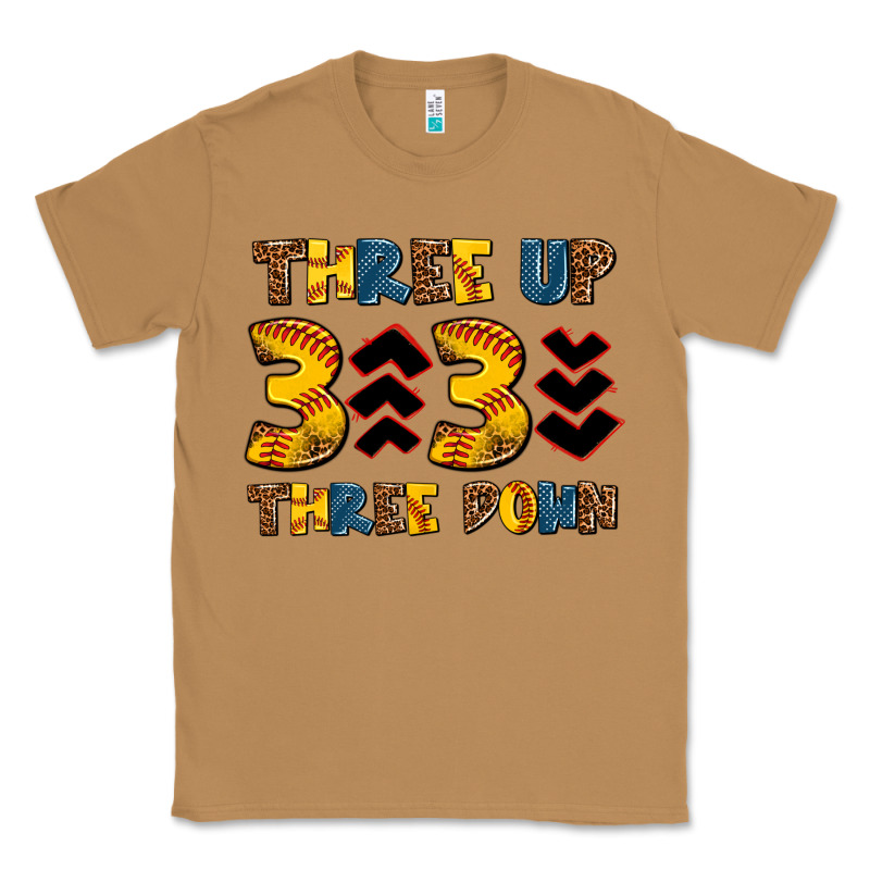 Three Up Three Down Softball Classic Tee by AdoDesignShop | Teevron