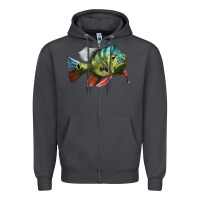 Smoke Peacock Bass Illustrations Zipper Hoodie - LillyAllenDesigns