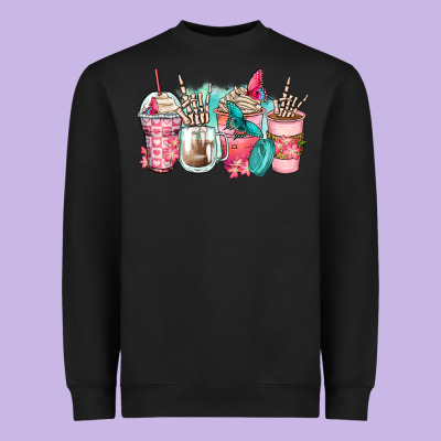 Rock Hand Coffee Cups Heavyweight Sweatshirt Designed By Zillion Design Studio