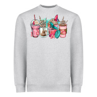 Heather Grey rock hand coffee cups Heavyweight Sweatshirt - Zillion Design Studio