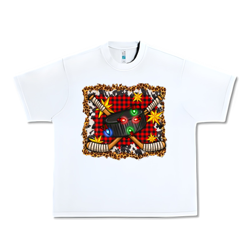 Hockey Christmas With Lights And Stars Urban Heavy Tee by FaDigitalArtStudio | Teevron