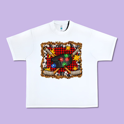 Hockey Christmas With Lights And Stars Urban Heavy Tee Designed By Fadigitalartstudio