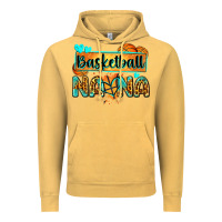 Vintage Mustard basketball nana with leopard Vintage Hoodie - Zillion Design Studio