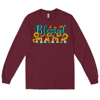 Burgundy Blessed Mama Long Sleeve Tee - Artiststas