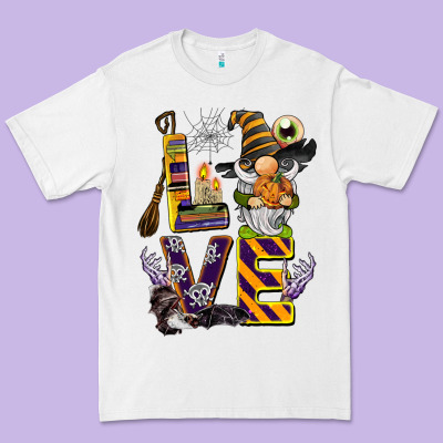 Halloween Love Gnome Premium Tee Designed By Barkaloodesign