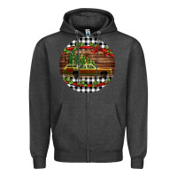 Charcoal Heather Christmas vacation car Christmas Zipper Hoodie - Jasminsmagicworld