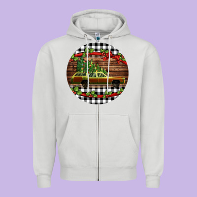 Christmas Vacation Car Christmas Zipper Hoodie Designed By Jasminsmagicworld