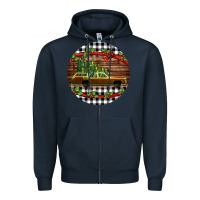 Navy Christmas vacation car Christmas Zipper Hoodie - Jasminsmagicworld