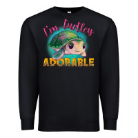 Black im turtley adorable Premium Sweatshirt - NancyCooperArtShop