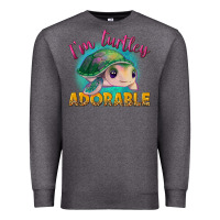 Charcoal Heather im turtley adorable Premium Sweatshirt - NancyCooperArtShop