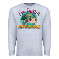 Heather Grey im turtley adorable Premium Sweatshirt - NancyCooperArtShop