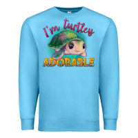 Ocean Blue im turtley adorable Premium Sweatshirt - NancyCooperArtShop
