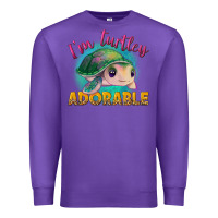 Purple im turtley adorable Premium Sweatshirt - NancyCooperArtShop