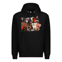 Black Christmas Bear Family Premium Hoodie - LillyAllenDesigns