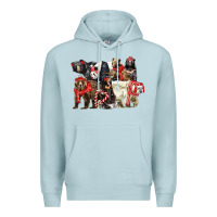 Blue Mist Christmas Bear Family Premium Hoodie - LillyAllenDesigns