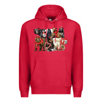 Cardinal Christmas Bear Family Premium Hoodie - LillyAllenDesigns