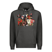 Charcoal Heather Christmas Bear Family Premium Hoodie - LillyAllenDesigns