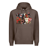 Coffee Christmas Bear Family Premium Hoodie - LillyAllenDesigns