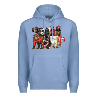 Colony Blue Christmas Bear Family Premium Hoodie - LillyAllenDesigns