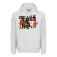 Dove Grey Christmas Bear Family Premium Hoodie - LillyAllenDesigns