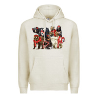 Oatmeal Heather Christmas Bear Family Premium Hoodie - LillyAllenDesigns