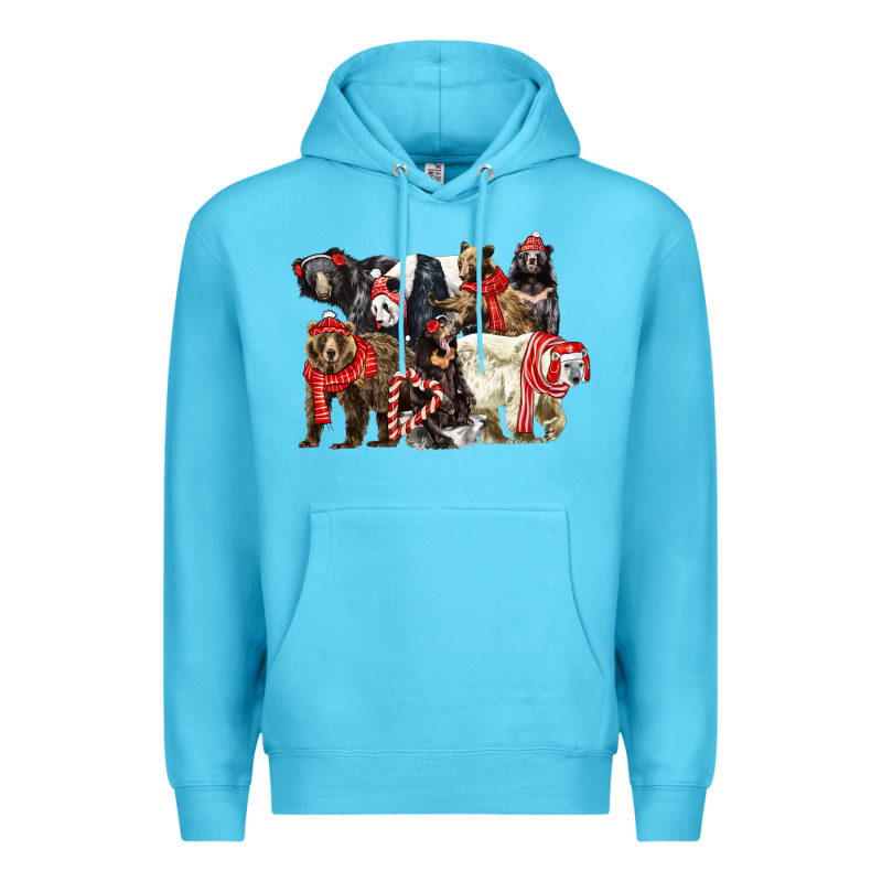 Christmas Bear Family Premium Hoodie by LillyAllenDesigns | Teevron