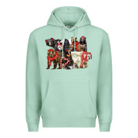 Seafoam Christmas Bear Family Premium Hoodie - LillyAllenDesigns