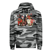 Slate Camo Christmas Bear Family Premium Hoodie - LillyAllenDesigns