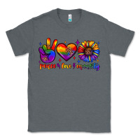 Charcoal Heather peace love equality Classic Tee - JahusDesignShop