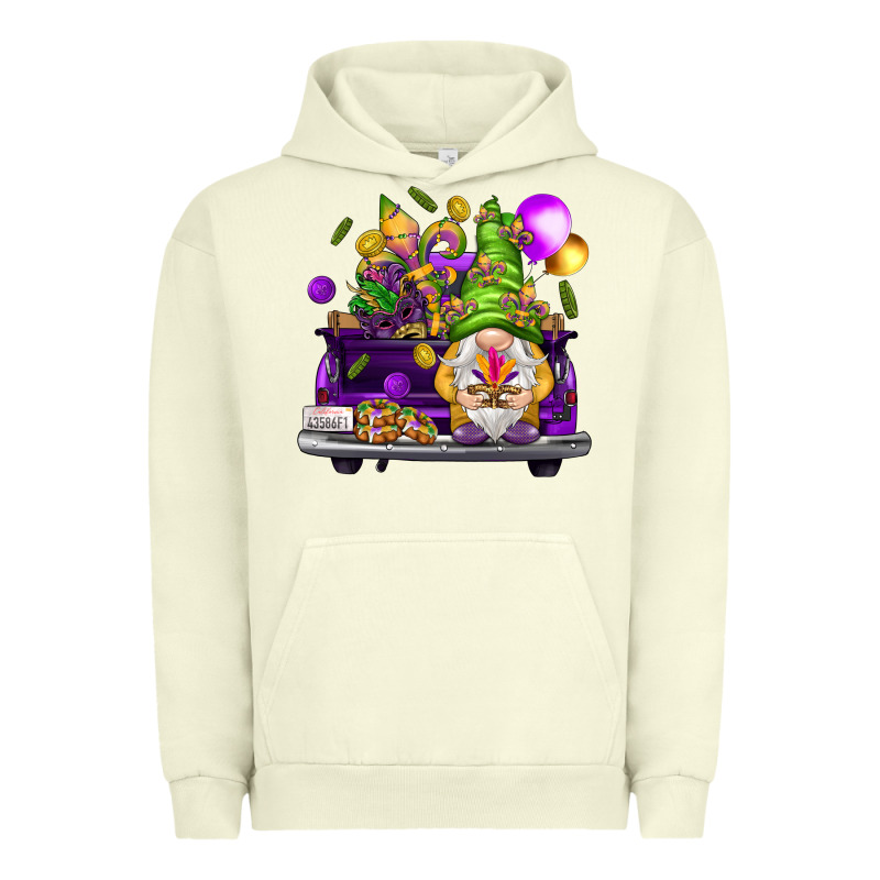 Mardi Gras Gnome On The Truck Urban Hoodie by NancyCooperArtShop | Teevron
