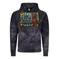Cloud Black life is better with a labrador Vintage Hoodie - RanaPortraitStore