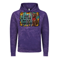 Cloud Purple life is better with a labrador Vintage Hoodie - RanaPortraitStore