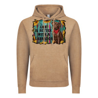 Vintage Coffee life is better with a labrador Vintage Hoodie - RanaPortraitStore