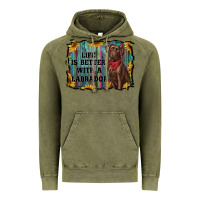 Vintage Olive life is better with a labrador Vintage Hoodie - RanaPortraitStore