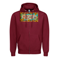 Burgundy jesus western patterns license plate template Zipper Hoodie - BarkalooDesign