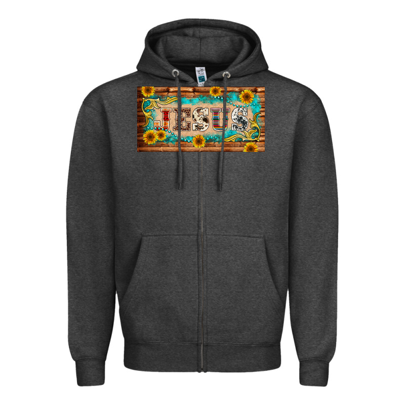 Jesus Western Patterns License Plate Template Zipper Hoodie by BarkalooDesign | Teevron