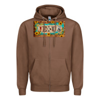 Chestnut jesus western patterns license plate template Zipper Hoodie - BarkalooDesign