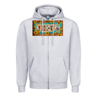 Heather Grey jesus western patterns license plate template Zipper Hoodie - BarkalooDesign