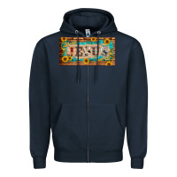 Navy jesus western patterns license plate template Zipper Hoodie - BarkalooDesign