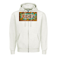 Oatmeal Heather jesus western patterns license plate template Zipper Hoodie - BarkalooDesign