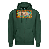 Sports Green jesus western patterns license plate template Zipper Hoodie - BarkalooDesign