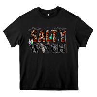 Black salty witch Heavy Core Tee - CowhideDigitalArt