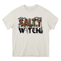 Cream salty witch Heavy Core Tee - CowhideDigitalArt