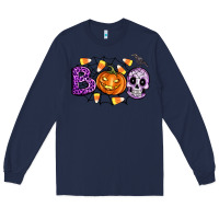 Navy Boo halloween Long Sleeve Tee - Artiststas