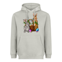 Moon Dust Bunnys carrots eggs with basket Easter Heavyweight Hoodie - NancyCooperArtShop